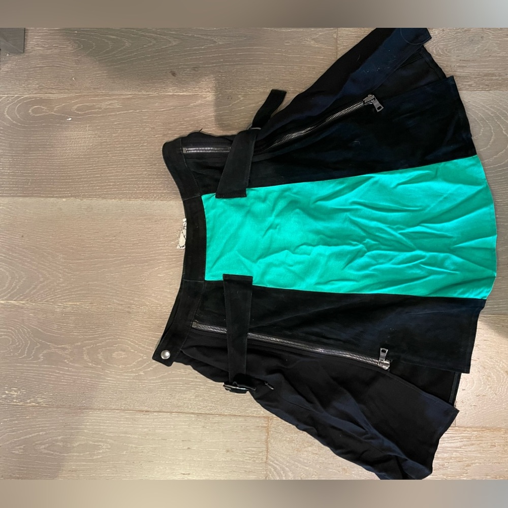 Kelly Wearstler black and green miniskirt